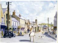 Cowbridge High Street in the 1950s - painting 