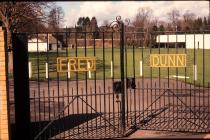 The Fred Dunn memorial gates, Cowbridge 1998  