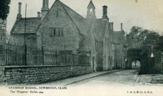 Cowbridge Grammar School and South Gate ca 1910 