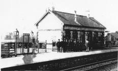 Passenger station and staff, Cowbridge ca 1920  