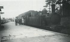 Auto train at Cowbridge station 1947 