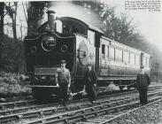 Cowbridge railway staff and train 1905 