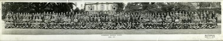 Cowbridge Grammar School panorama photo 1947 