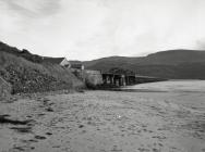 The Barmouth end of the railway and foot bridge...