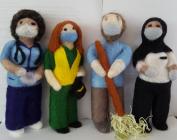 Needle Felted Local and NHS Heroes, COVID 19, 2020