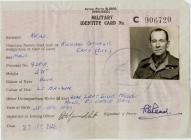 Military Identity Card belonging to Capt R G...