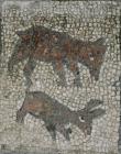 Four Seasons mosaic detail - hunting dog...