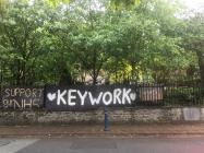 Signs on North Road Aberystwyth showing support...