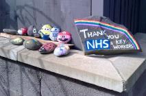 COVID 19 Lockdown: painted thank-you stones