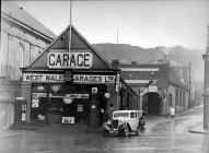 Tu allan i West Wales Garage, Aberystwyth, 1934