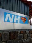 NHS message in Pwllheli, Gwynedd