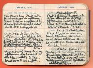 Extracts of Carmarthen entries, 1910 diary by...