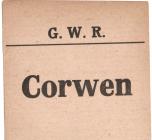 Tag Bag Great Western Railway Corwen