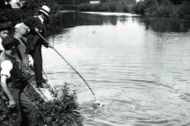 Llanbadoc Usk River sheep dipping (2), early 1900