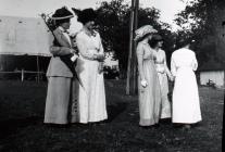 Llangibby House party, with a group of well...