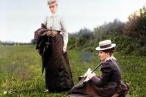 Two women, Llangibby House party, 1902 -...