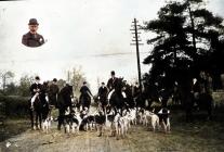 Llangybi Hunt, early 1900 - colourised