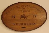 Wooden Marquetry Tray inscribed "...