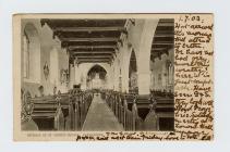 Postcard of interior of St. Peter's Church...