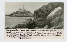 Postcard of Mumbles Lighthouse, 1902