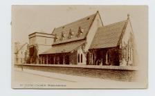 Cerdyn post o Eglwys Sant Pedr, Macclesfield, 1904
