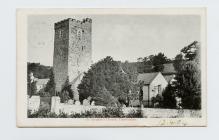 Cerdyn post o Eglwys Sant Steffan, Llansteffan,...