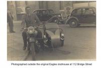 Jack Williams on his motor cycle and sidecar,...