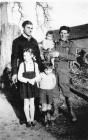 Powell family, Stoken Farm, with German POW