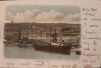 Postcard of Barry Docks and Barry Town