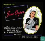 Glass slide advertisement for Jane Cooper women...