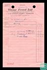 Paper invoice sheet from Victor Freed Ltd,...