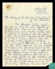 Handwritten essay entitled 'The History of the...
