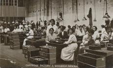Postcard of WW1 munitions factory, Arsenal