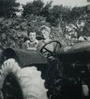 Land Army women on a tractor