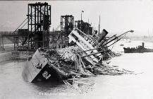 SS Walkure Capsized in Barry Dock