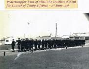 Image of practice for parade for Tenby Lifeboat...