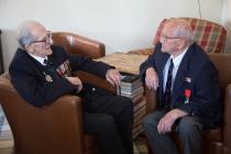 D-Day Veterans Ted Owens and Tony Bird sharing...
