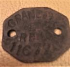 WW1 RFA Identity Tag