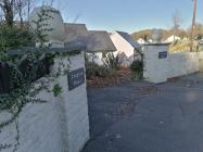 Wall and gate piers at Crugiau Lodge, Rhydyfelin