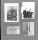Set of four photographs showing people posing...