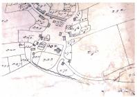 Copy of Tithe Map of part Llangwm village...