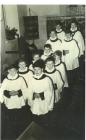 Copy of a photograph of choir boys at Llangwm...