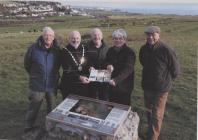 Photograph of unveiling of plaque and leaflet...