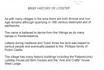 Brief History of Lydstep Penally Pembrokeshire