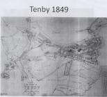   Map of Tenby Penally Pembrokeshire 1849