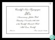 Ticket for Cardiff New Synagogue's 50th...