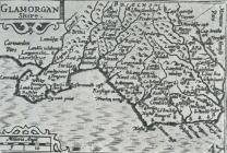 Map of Glamorgan by Peter Keer ca 1620