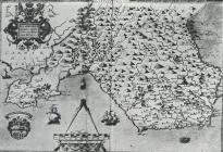 Map of Glamorgan by Christopher Saxton 1578