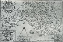 Map of Glamorgan by Saxton and Lee 1693