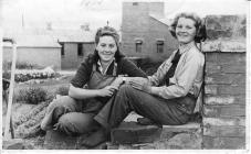 Mavis Lewis with Jean at Solbury, Pembrokeshire 